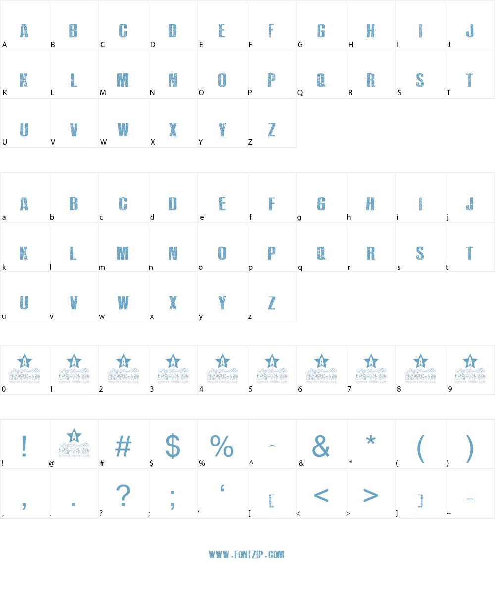 NO STRESS PERSONAL USE Font Character